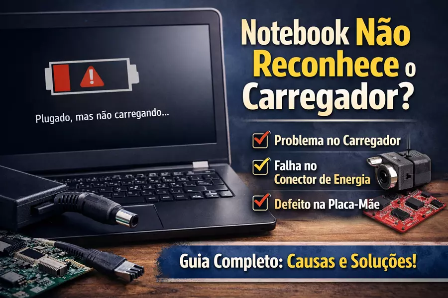 Notebook não reconhece o carregador: causas, testes e solução definitiva (guia completo 2026)