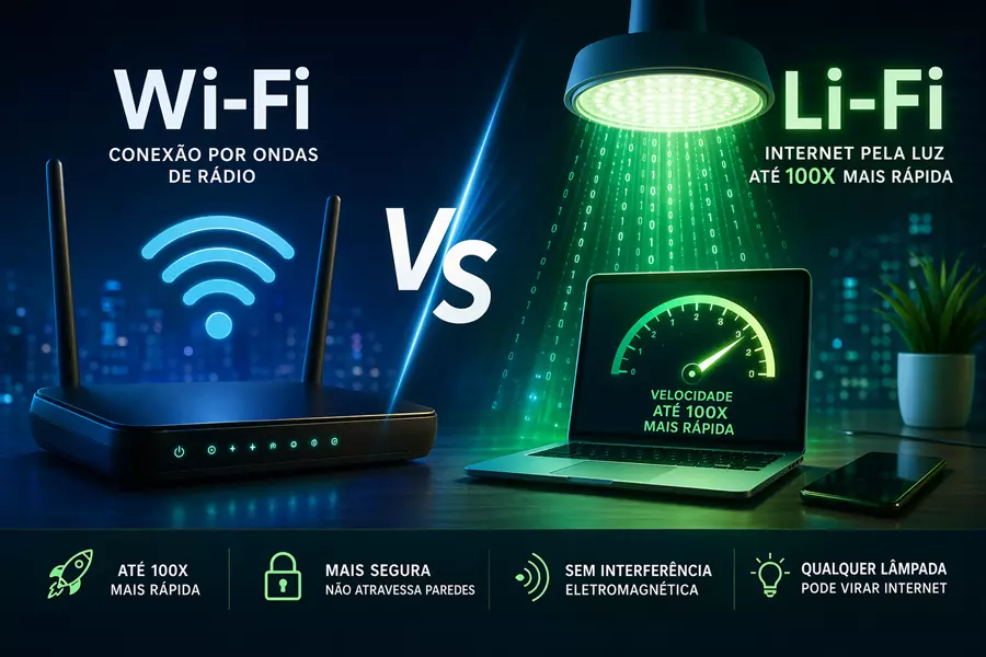 Wi-Fi pode acabar? Conheça o Li-Fi, a internet pela luz até 100x mais rápida
