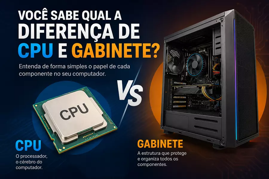 Você Sabe Qual é a Diferença Entre CPU e Gabinete?