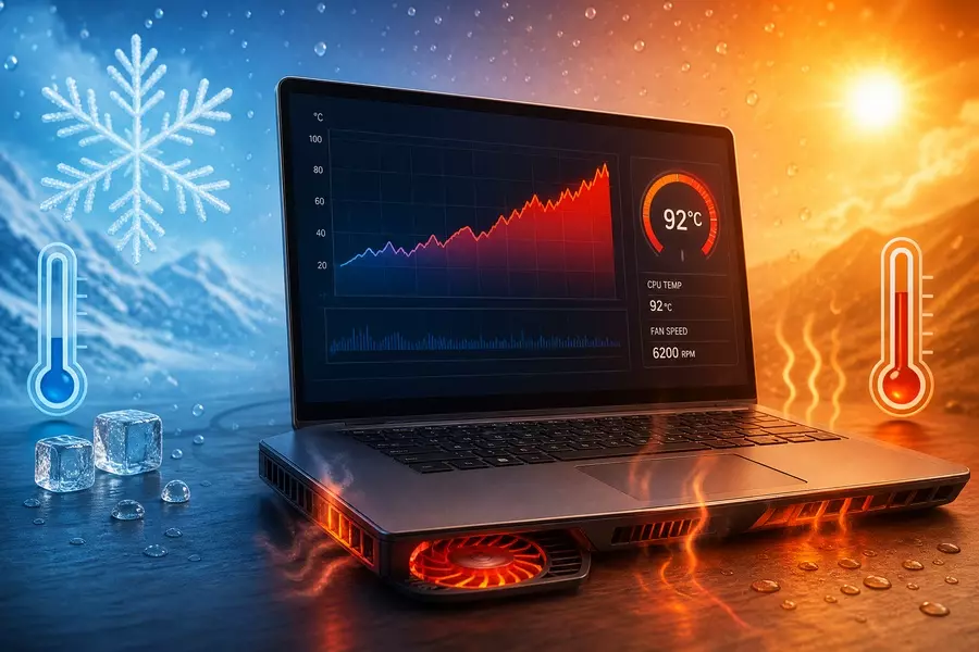 O Clima Influencia no Desempenho do Notebook? Entenda os Efeitos da Temperatura e da Umidade