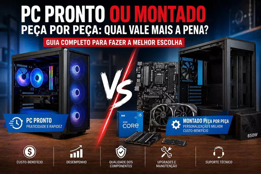 PC pronto ou montado peça por peça: qual vale mais a pena em tempos de preços altos?