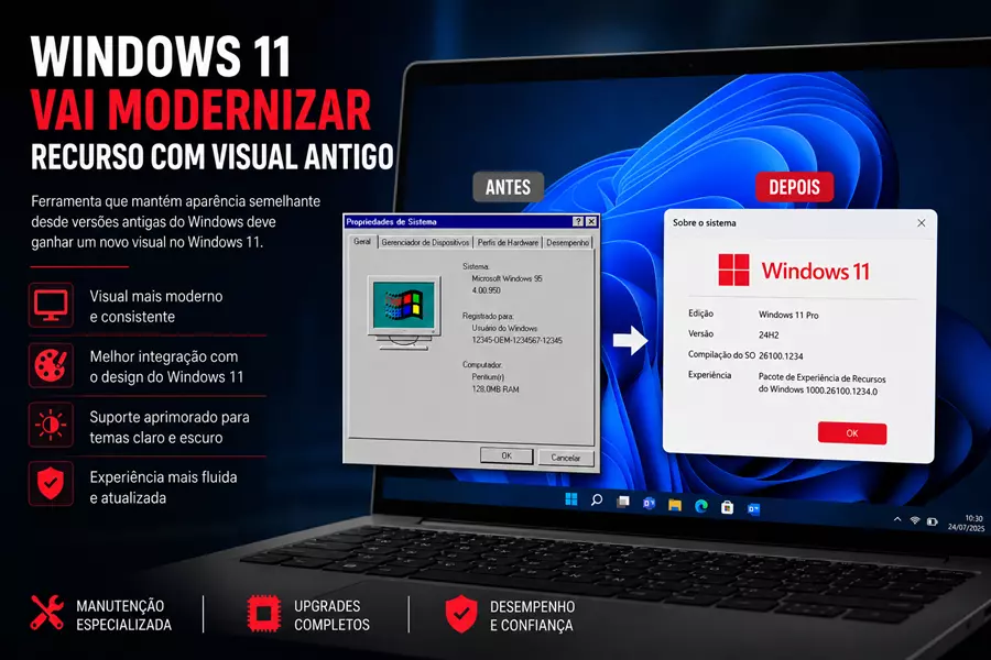 Windows 11 vai modernizar recurso com visual antigo: o que muda para quem usa notebooks e PCs