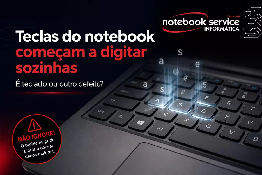 Teclas do notebook começam a digitar sozinhas: é teclado ou outro defeito?