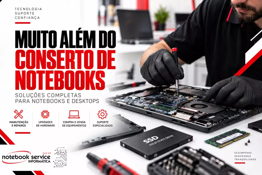 Assistência técnica de notebook em Londrina: conheça os serviços da Notebook Service