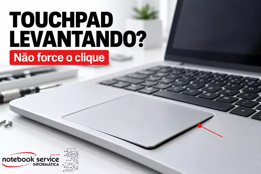 Touchpad do notebook levantando? Não force o clique
