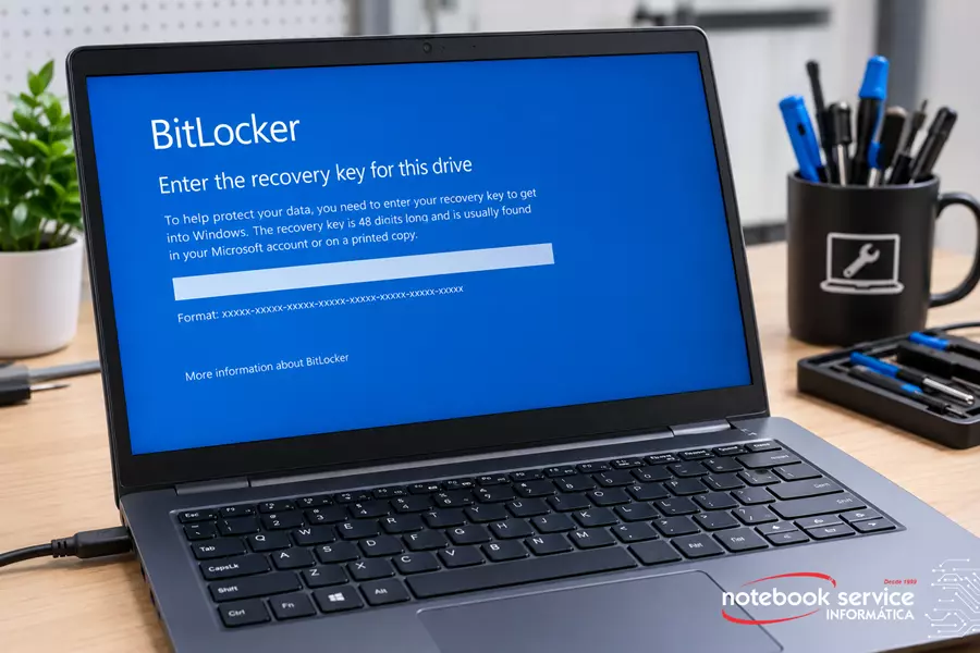 Notebook pedindo chave de recuperação do BitLocker: como resolver